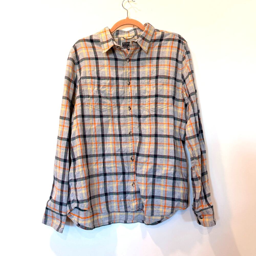 Toad & Co Flannagan Long Sleeve 100% organic cotton flannel shirt medium plaid